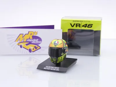 Minichamps 315140056 # AGV Fahrerhelm MotoGP Qatar 2014 " Valentino Rossi " 1:10