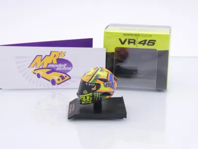 Preview: Minichamps 315140056 # AGV Fahrerhelm MotoGP Qatar 2014 " Valentino Rossi " 1:10