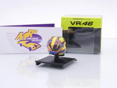 Preview: Minichamps 315140056 # AGV Fahrerhelm MotoGP Qatar 2014 " Valentino Rossi " 1:10
