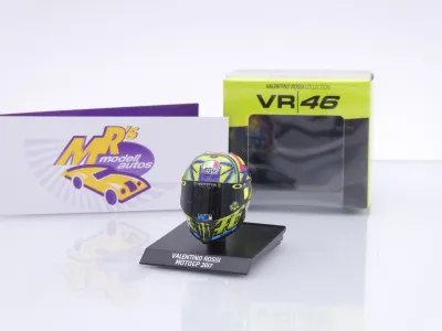 Minichamps 315170046 # AGV Fahrerhelm MotoGP 2017 " Valentino Rossi " 1:10