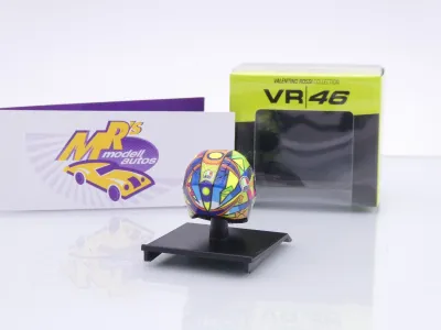 Preview: Minichamps 315170046 # AGV Fahrerhelm MotoGP 2017 " Valentino Rossi " 1:10