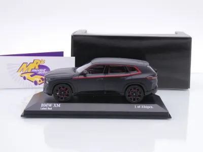 Preview: Minichamps 410023301 # BMW XM SUV Baujahr 2023 " mattschwarzmetallic-rot " 1:43