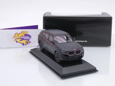 Preview: Minichamps 410023301 # BMW XM SUV Baujahr 2023 " mattschwarzmetallic-rot " 1:43