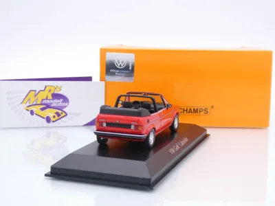 Preview: Maxichamps 940055181 # Volkswagen VW Golf 1 Cabrio 1979 rot " Erdbeerkörbchen " 1:43