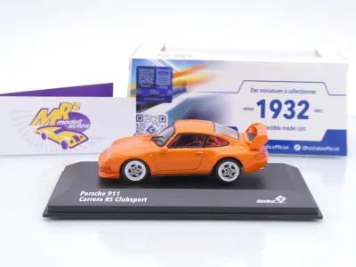 Preview: Solido S4313806 # Porsche 911 (993) Carrera RS Clubsport Baujahr 1995 " orange " 1:43