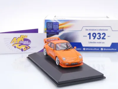 Preview: Solido S4313806 # Porsche 911 (993) Carrera RS Clubsport Baujahr 1995 " orange " 1:43