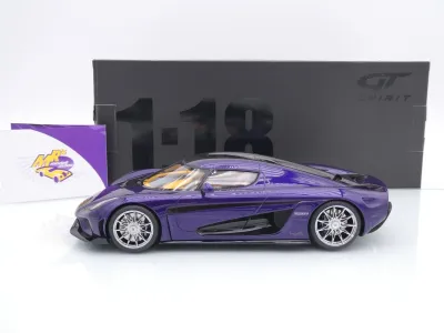 Preview: GT Spirit GT973 # Koenigsegg Regera Baujahr 2025 " lilametallic-Carbon " 1:18