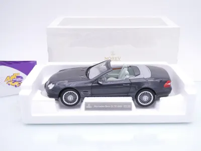 Preview: Norev 183844 # Mercedes-Benz SL55 AMG R230 Cabriolet Baujahr 2003 " grau " 1:18