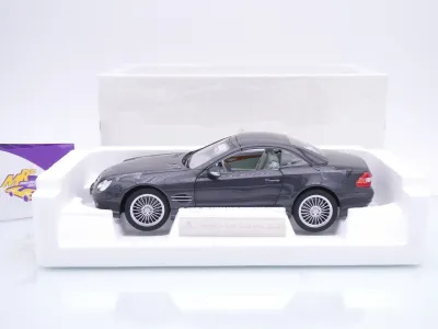 Preview: Norev 183844 # Mercedes-Benz SL55 AMG R230 Cabriolet Baujahr 2003 " grau " 1:18