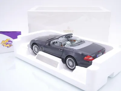 Preview: Norev 183844 # Mercedes-Benz SL55 AMG R230 Cabriolet Baujahr 2003 " grau " 1:18