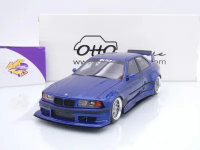 Ottomobile OT1174 # BMW E36 LTO Turbo Baujahr 2023 Avus Blue Metallic " Khyzyl Saleem " 1:18