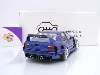 Preview: Ottomobile OT1174 # BMW E36 LTO Turbo Baujahr 2023 Avus Blue Metallic " Khyzyl Saleem " 1:18