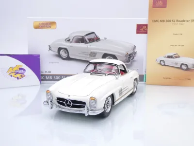 CMC M-284 # Mercedes-Benz 300 SL W198 II Hardtop Baujahr 1957-63 " weiß " 1:18