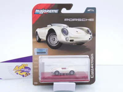 Majorette 8505001025 # Porsche 550 Spyder Baujahr 1955 " weiß-rot " 1:64