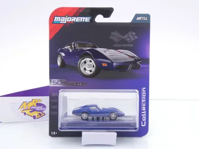 Majorette 8505001027 # Chevrolet Corvette C3 Stingray Baujahr 1976 " dunkelblau " 1:64