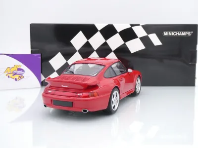 Preview: Minichamps 155061170 # Porsche 911 (993) Turbo Baujahr 1995 " Indischrot " 1:18