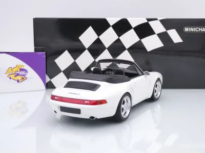 Preview: Minichamps 155061131 # Porsche 911 (993) Cabriolet Baujahr 1994 " weiß " 1:18