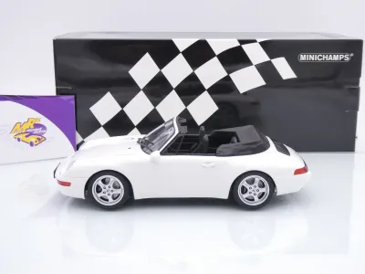 Preview: Minichamps 155061131 # Porsche 911 (993) Cabriolet Baujahr 1994 " weiß " 1:18
