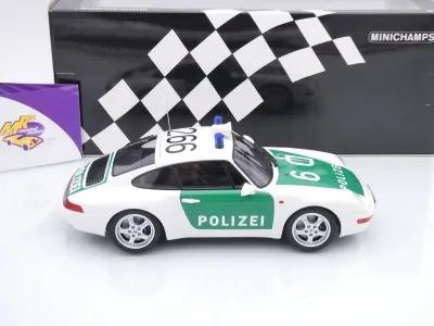 Preview: Minichamps 155061190 # Porsche 911 993 Coupe Baujahr 1993 " Polizei Stuttgart " 1:18