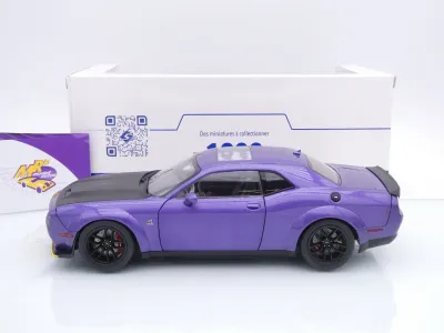 Preview: Solido S1805714 # Dodge Challenger SRT Hellcat Widebody 2023 " lilametallic " 1:18