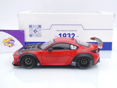 Preview: Solido S1813605 # Toyota GR86 LB Body Kit Baujahr 2024 rot-schwarz " Liberty Walk " 1:18