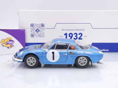 Preview: Solido S1804210 # Alpine A110 1600S #1 Rallye Monte Carlo 1972 " Therier - Roure " 1:18