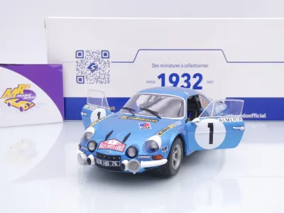 Preview: Solido S1804210 # Alpine A110 1600S #1 Rallye Monte Carlo 1972 " Therier - Roure " 1:18