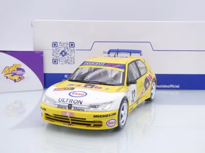 Solido S1808311 # Peugeot 306 Maxi #12 Rallye du Condroz 1997 " van der Wauwer - Vanderschueren " 1:18