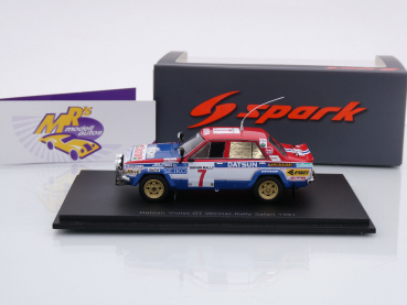 Preview: Spark S7771 # Datsun Violet GT Nr.7 Winner Safari Rallye 1981 " S. Mehta " 1:43