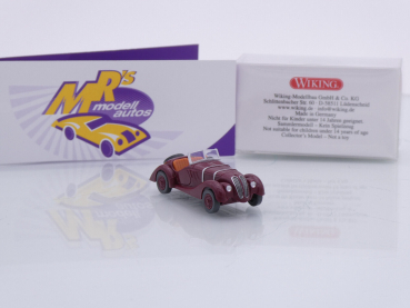 Preview: Wiking 0828 04 # BMW 328 Cabriolet Baujahr 1937-39 " weinrot " 1:87