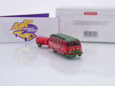 Preview: Wiking 0260 05 # Mercedes-Benz O 319 mit Anhänger Baujahr 1955-68 " Christmas 2023 " 1:87