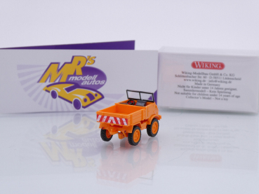Preview: Wiking 0870 07 # Mercedes-Benz Unimog U 411 Baujahr 1950-51 " kommunalorange " 1:87