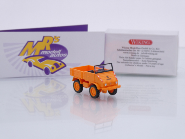 Preview: Wiking 0870 07 # Mercedes-Benz Unimog U 411 Baujahr 1950-51 " kommunalorange " 1:87