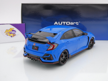 Preview: AUTOart 73224 # Honda Civic Type R FK8 Baujahr 2021 " Racing Blue / blau " 1:18