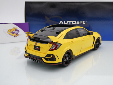 Preview: AUTOart 73225 # Honda Civic Type R FK8 Baujahr 2021 " Sunlight Yellow / gelb " 1:18