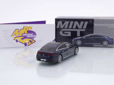 Preview: TSM MINI GT MGT00559-L # Mercedes-Benz EQS 580 4MATIC LHD " blaumetallic " 1:64