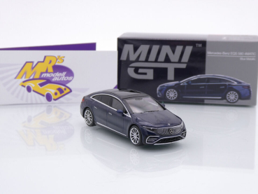 Preview: TSM MINI GT MGT00559-L # Mercedes-Benz EQS 580 4MATIC LHD " blaumetallic " 1:64