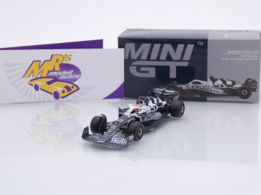 TSM Mini GT MGT00521-L # Alpha Tauri AT03 #22 Abu Dhabi GP 2022 " Tsunoda " 1:64