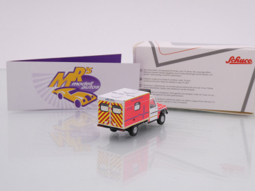 Preview: Schuco 26743 # Mercedes Benz G-Modell weiß-rot " Feuerwehr Notarzt " 1:87 MHI