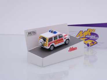 Preview: Schuco 26742 # Mercedes Benz G-Modell weiß-rot " Feuerwehr Notarzt " 1:87 MHI