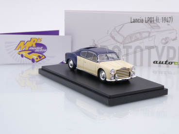 Preview: Autocult 06060 # Lancia LP01 Coupe Baujahr 1947 " creme-blau " 1:43