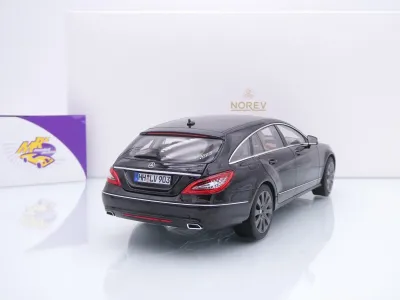 Preview: Norev 183944 # Mercedes-Benz CLS X218 Shooting Brake Baujahr 2011 " schwarzmetallic " 1:18