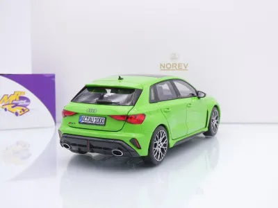 Preview: Norev 188390 # Audi RS3 Sportback Baujahr 2025 " Giftgrün / Kyalami Green " 1:18