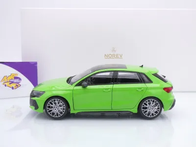 Preview: Norev 188390 # Audi RS3 Sportback Baujahr 2025 " Giftgrün / Kyalami Green " 1:18