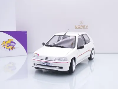 Norev 184920 # Peugeot 106 Rallye 1.3 Baujahr 1993 " weiß-rot ( White ) " 1:18