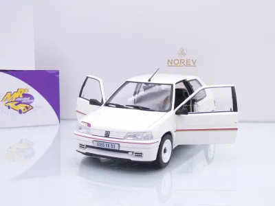 Preview: Norev 184920 # Peugeot 106 Rallye 1.3 Baujahr 1993 " weiß-rot ( White ) " 1:18