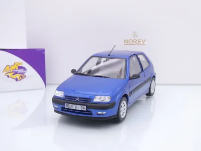 Norev 181830 # Citroen Saxo VTS Baujahr 1996 " blaumetallic / Poseidon Blue " 1:18