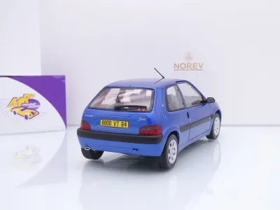 Preview: Norev 181830 # Citroen Saxo VTS Baujahr 1996 " blaumetallic / Poseidon Blue " 1:18