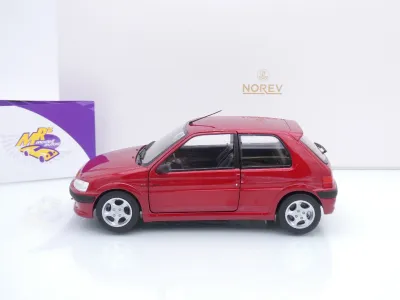 Preview: Norev 184921 # Peugeot 106 S16 Baujahr 1998 " rotmetallic ( Diablo Red ) " 1:18
