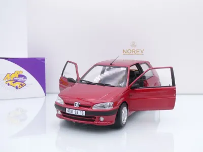 Preview: Norev 184921 # Peugeot 106 S16 Baujahr 1998 " rotmetallic ( Diablo Red ) " 1:18